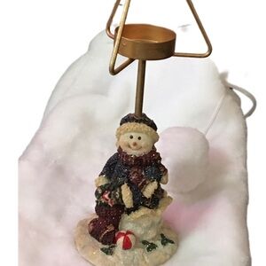Festive Snowman Candle Holder